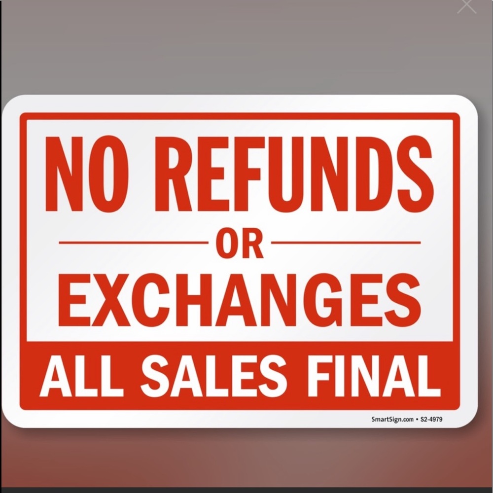 NO REFUNDS OR EXCHANGES Per Poshmark’s POLICY Thank You 😊